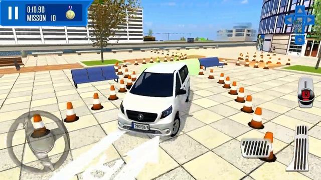Mercedes Vito Van Driving Simulator - City Roof Stunt Parking - Android Gameplay смотреть онлайн