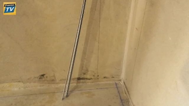 Установка маяков для штукатурки
