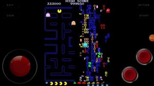 Pac-Man Arcade Gameplay Levels 255 & 256 Split Screen