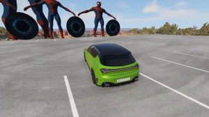 Автомобиль ПРОТИВ Ловушки Портала В Другую Вселенную Человека Паука | BeamNG Drive! Мультик