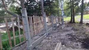 ✔️️ Монтаж забор из евро столбов под металлический евро штакетника. сиб - гарант