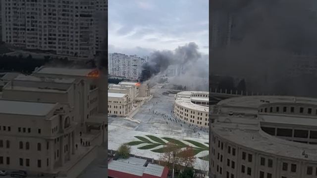 В Баку горит Академия Государственной погранслужбы