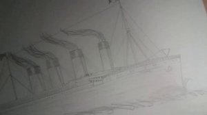нарисовал титаник карандашом