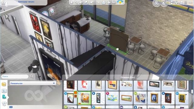 СТРОИМ В The Sims 4: Кинотеатр. Кафе "Голливуд" Часть 2 смотреть онлайн