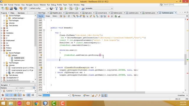 Banking Management System in Java part 5 смотреть онлайн