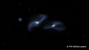 Milky Way and Andromeda Galaxies Collision - Simulated Video #1