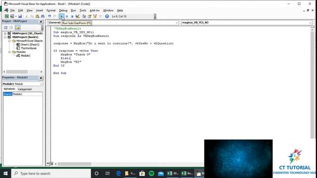 Excel VBA MsgBox and VbYesNo Button|| How to use VBA MsgBox with VbYesNo button.