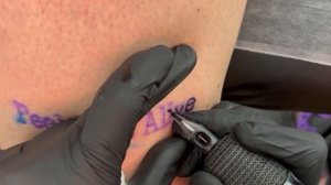 Lettering Tattoo Time Lapse