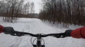 Зимой на мтб по городу и лесопарку