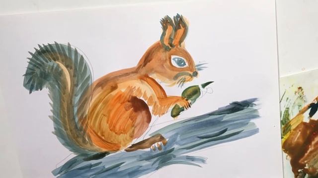 Как нарисовать белку / Легко / АКРИЛОМ