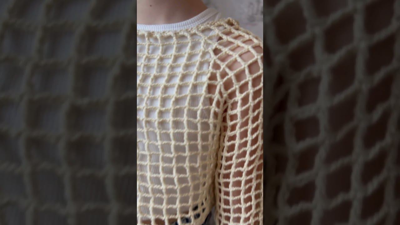 ТРЕНД ТИКТОКАКОФТА-СЕТКА СВЯЖИ СЕБЕ ТРЕНД #knitting #вязание смотреть онлайн