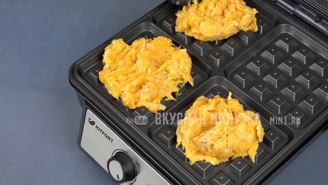 Необычные вафли #3  ТЫКВЕННО-ЯБЛОЧНЫЕ ВАФЛИ  Можно даже на ужин!
