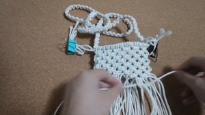 Macrame Bag for Smartphone ｜Mini Drawstring Sling  Purse ｜Phone Bag