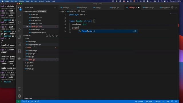 Golang Project - Relational Database - Ep 4 - Basic Insert Statement