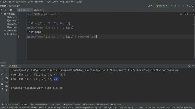 How To Use Pop( ) Method In Python ? #python