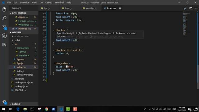 6 - ( React Weather App ) Style App - End Application смотреть онлайн
