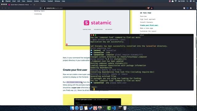 Create CMS Website with Laravel Statamic #1 Install and Setup Application