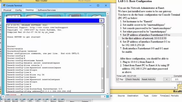 Packet Tracer Basic Configuration Tutorial 1