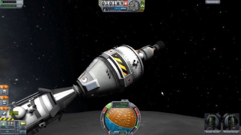 Kerbal Space Program. Стыковка на орбите луны. Возвращение