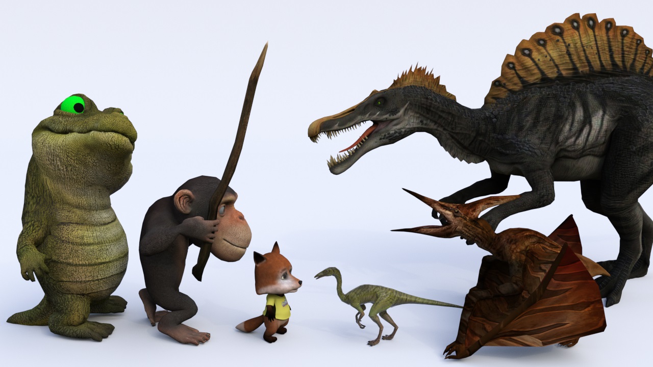 Мультики для детей про динозавров и крокодила,обезьянку и маленькую лисичку смотреть онлайн