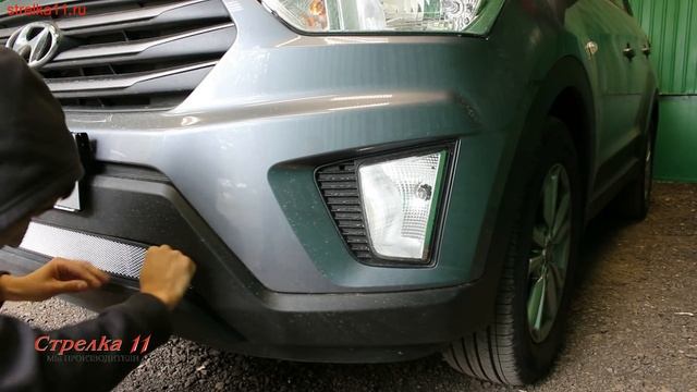 Защита радиатора HYUNDAI CRETA 2016г.в. (Хром) - strelka11.ru смотреть онлайн