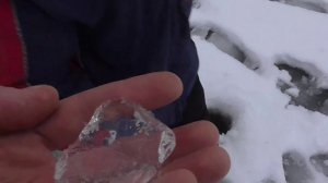 зимняя рыбалка. ловля на куриную кожу