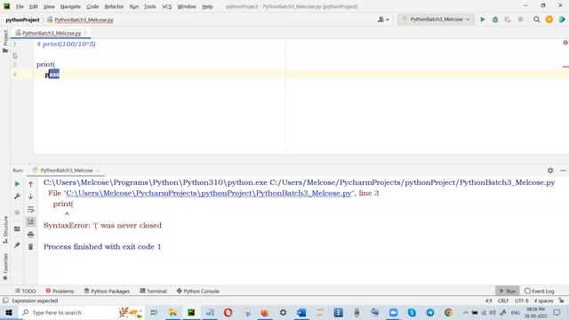 Day 3- Batch 3 - Python Indentation,Comments, Documentation, Operator Precedence, List