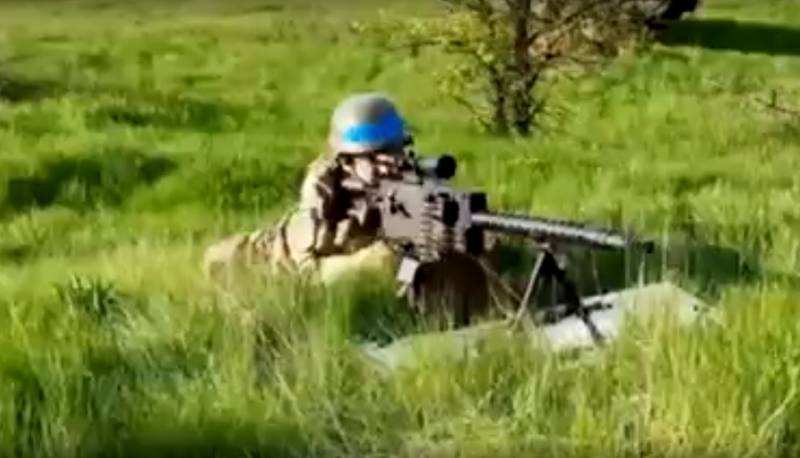 украинские военные модернизировали пулемёт «Максим»
