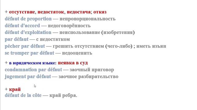 Как я учу французские слова: дефект - défaut смотреть онлайн