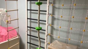 Установка Премиальной шведской стенки, система Рукоход, Сетка лазалка