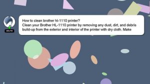 How to clean brother hl-1110 printer?