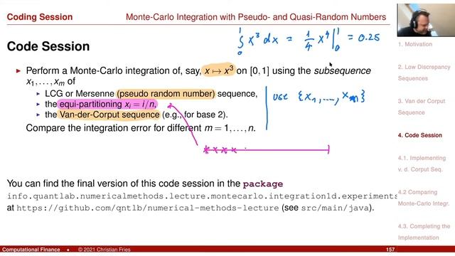 Lecture 2021 Numerical Methods: Session 14: Low Discrepancy Sequences (Part 1): One Dimensional смотреть онлайн