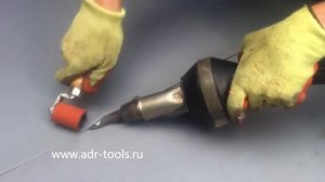 Пример сварки пленки внахлест термофеном Форстхофф Forsthoff Германия для сварки пленки из ПП, ПЭ,