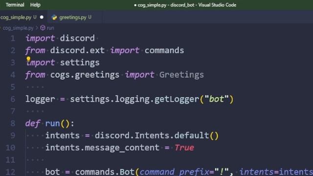 Create command categories with collections (COG) in discord py 2