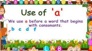 Articles A and An for Kids | Grammar practice | Bandu's KIDS LAB