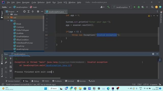What is exception in Java & how to handle it? Marathi.