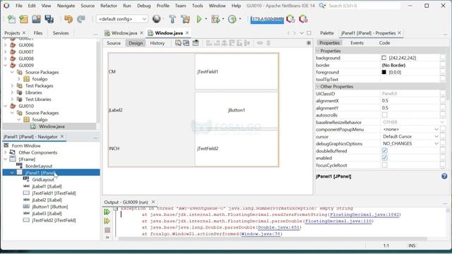 GUI_010: BorderLayout dan GridLayout untuk Bikin Program Konversi nilai Satuan CM ke INCH смотреть онлайн