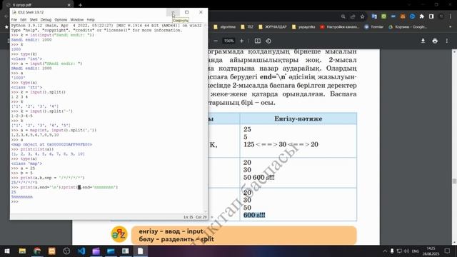 6-СЫНЫП ИНФОРМАТИКА | 6 шы сабақ Санды енгізу-шығару смотреть онлайн
