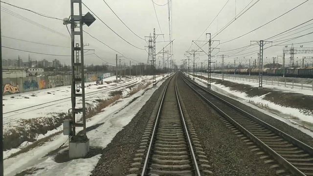 Санкт-Петербург. Поезд №133 "Поволжье" Санкт-Петербург - Казань. Участок Московский вокзал - Колпин