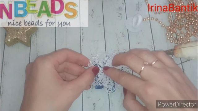 зимние бантики с Эльзой! winter bow's! #nbeads #frouzen