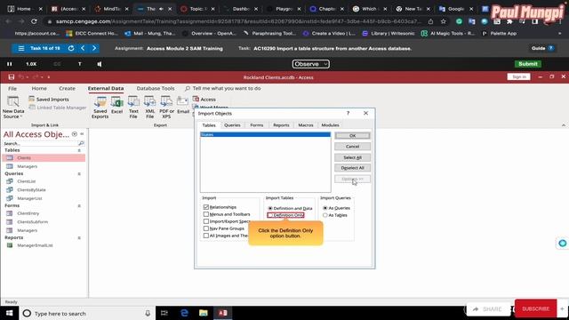 Access Module 2 SAM Training Observe Practice ( 12 -19) смотреть онлайн