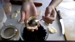 Пышные вареники с черникой!Семейный рецепт!
