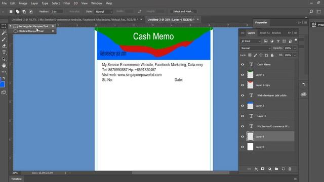 I am a Jalal Uddin Roni j96 Tv Channel Photoshop how to make Cash memo Create adobe