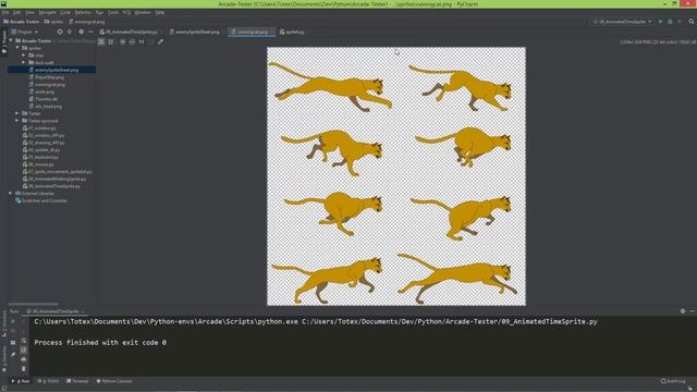 Python Arcade library p09 - sprite sheet animation with AnimatedTimeSprite смотреть онлайн
