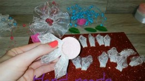 Нарядные воздушные банты из органзы, МК, канзаши в школу