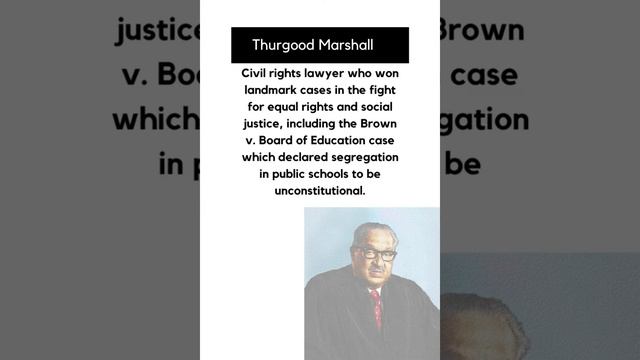 Black History Month Facts - Thurgood Marshall