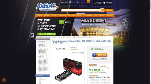 PROMOÇÕES DE HARDWARE, PLACAS DE VÍDEO "BARATAS", CARAS e MAIS - MONITORAMENTO DE HARDWARE смотреть онлайн