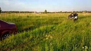 Тащим Рено. Лебедка Runva 3500