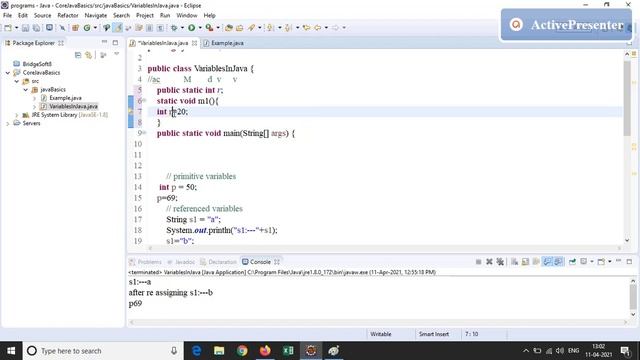 variables in java | java tutorial for beginners | #javatutorial #programming #java java basics-12