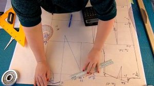 Чертеж Основы платья. Полное и подробное построение выкройки.